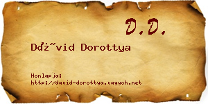 Dávid Dorottya névjegykártya