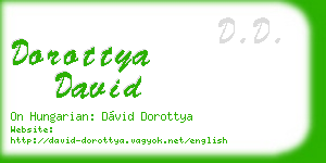 dorottya david business card